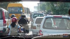 lekker druk op de weg